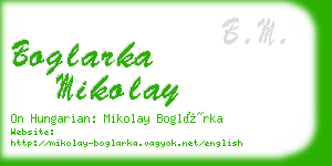 boglarka mikolay business card